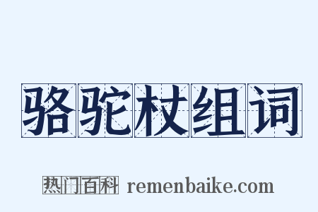 骆驼杖组词是什么意思的图片